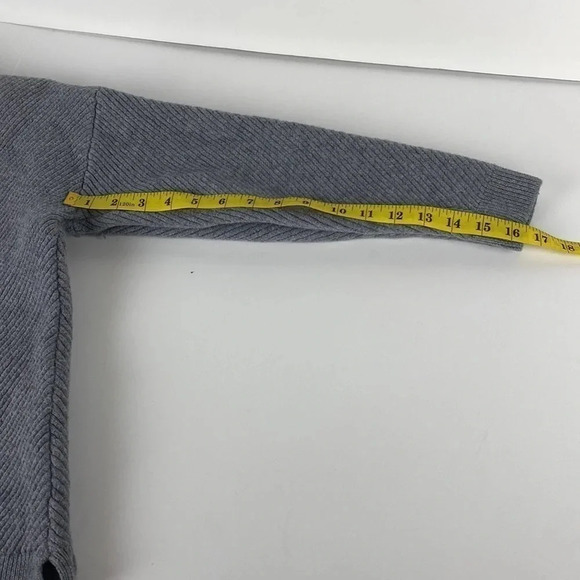 2/$25 Wilfred solid gray knitted neutrals heavy weight wool sweater size large - Picture 6 of 6